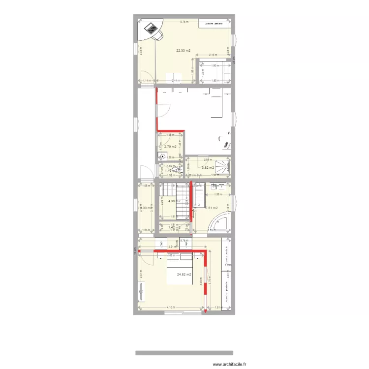 PIECE MUR PLAQUISTE. Plan de 0 pièce et 0 m2