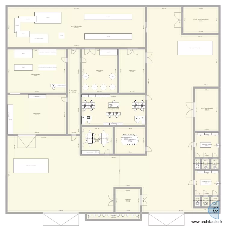 PLAN 1260M2 OPEN SPACE v2. Plan de 