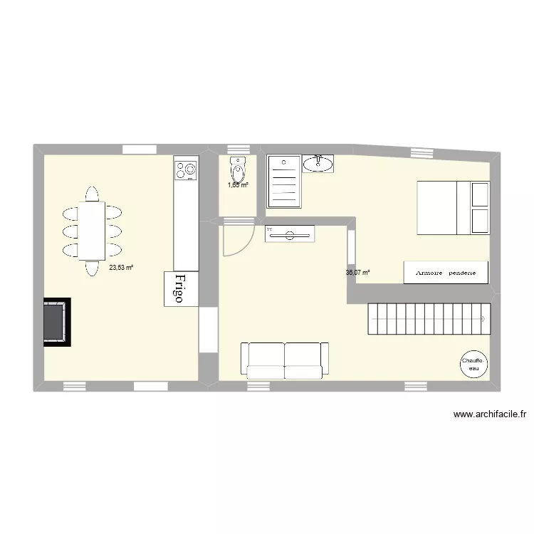 maison rdc. Plan de 3 et 61 m² maison rdc. Plan de 3 et 61 m²