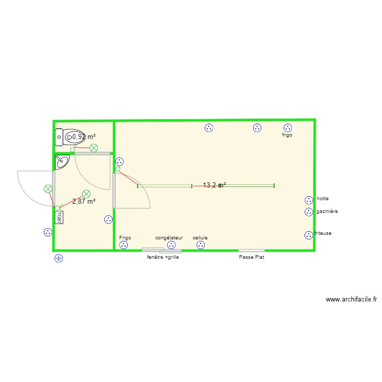 épicerie de poé. Plan de 0 pièce et 0 m2