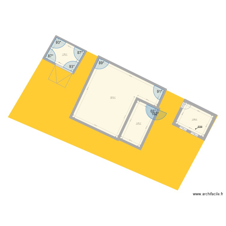 Maison New. Plan de 4 pièces et 98 m2