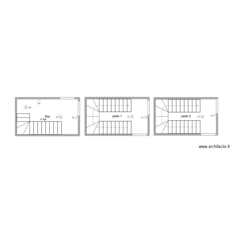 communs mont sur marchienne. Plan de 3 pièces et 25 m2