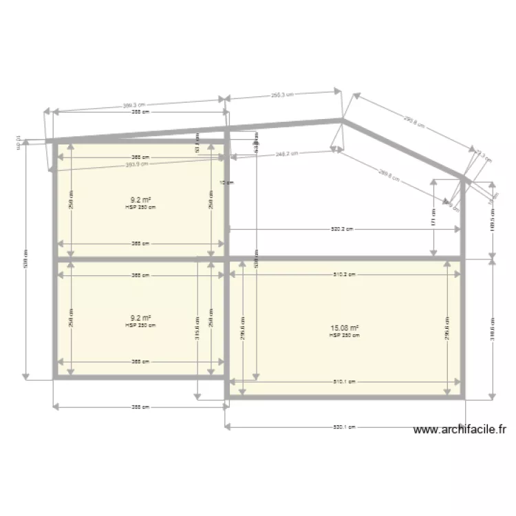 coupe definitive. Plan de 