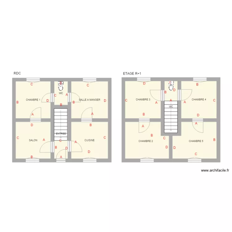 MAISON LABORDE. Plan de 