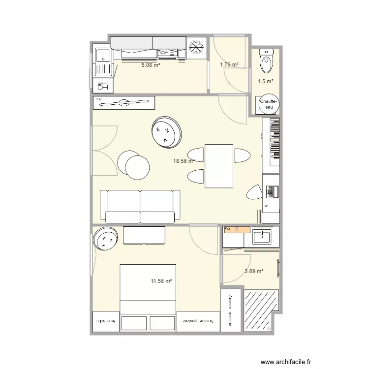 appart 42m2. Plan de appart 42m2. Plan de