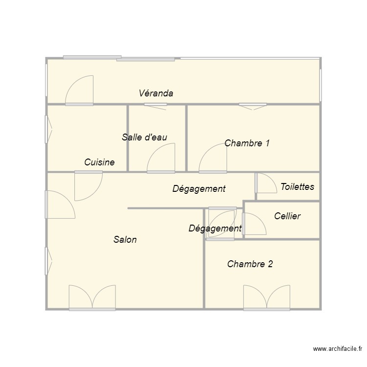 Croquis RONNIN. Plan de 9 pièces et 31 m2