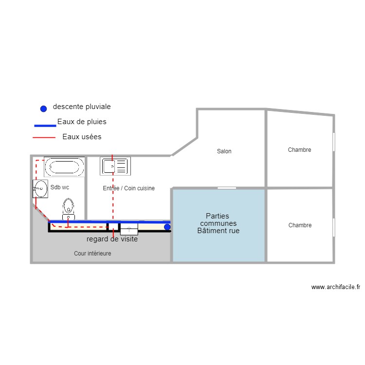 VLR cour. Plan de 0 pièce et 0 m2