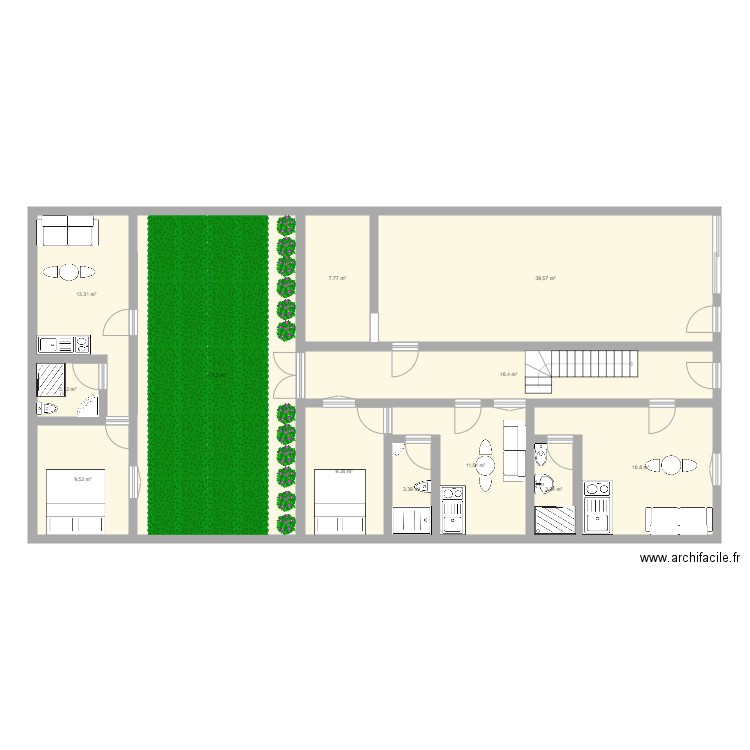 plan immeuble maub. Plan de 0 pièce et 0 m2