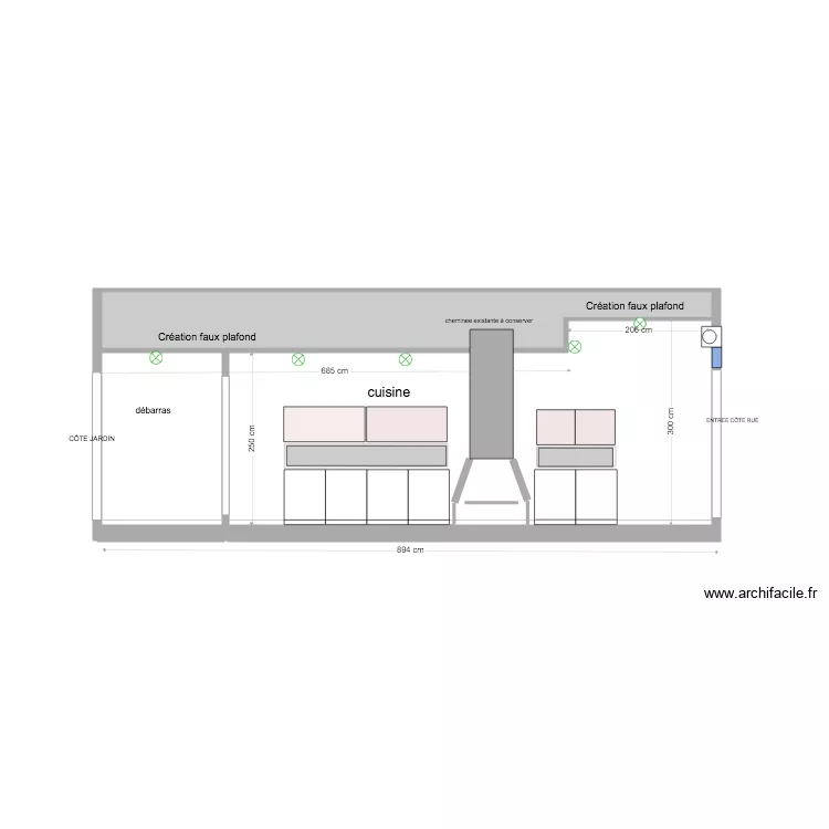 elevation longitudinale garage amenagement . Plan de 