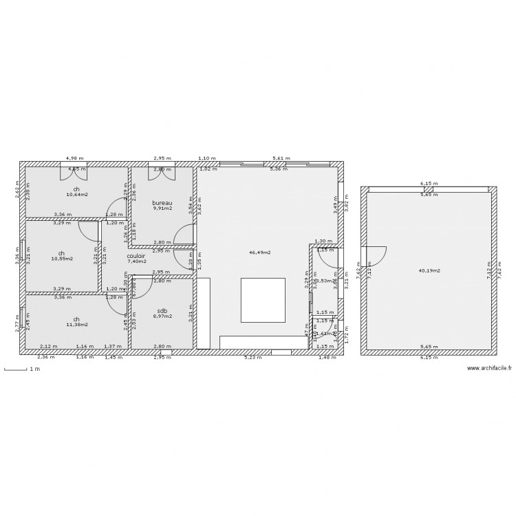 maison plain pied. Plan de 0 pièce et 0 m2