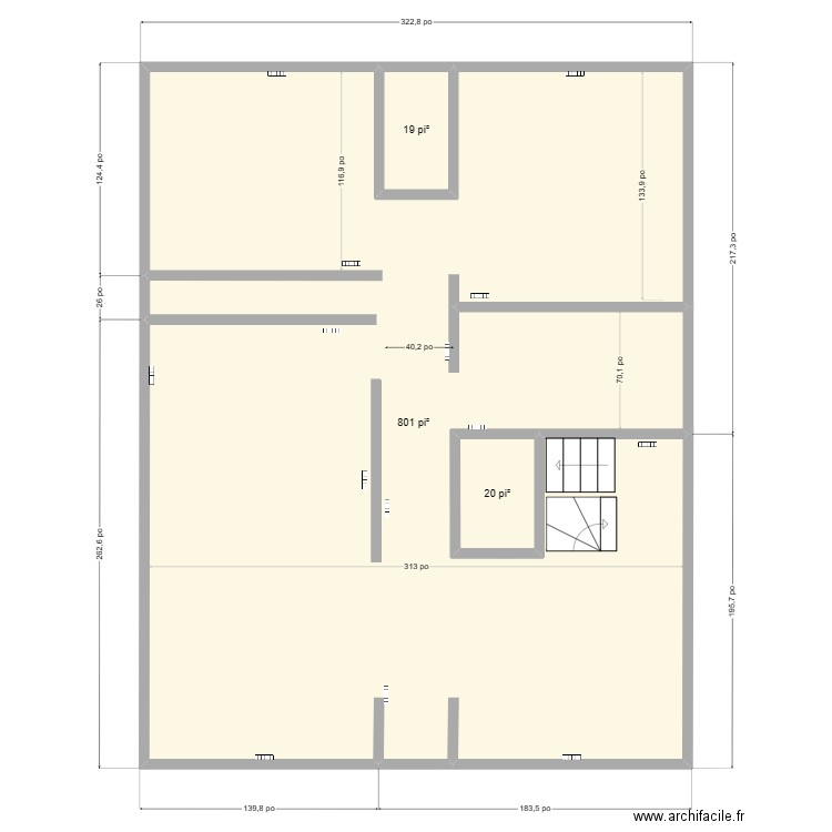 plancher reb2. Plan de 0 pièce et 0 m2