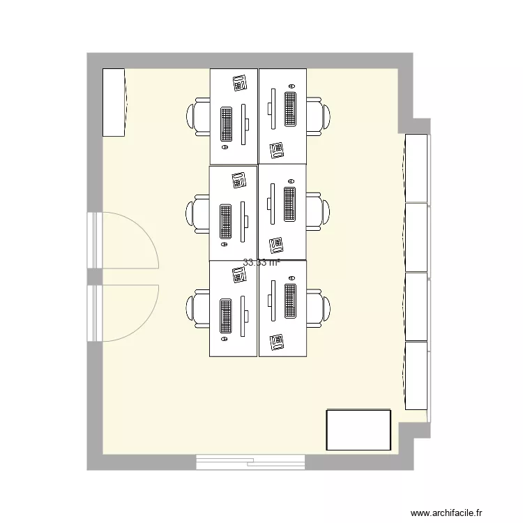 Bureau SDR plan actuel. Plan de 