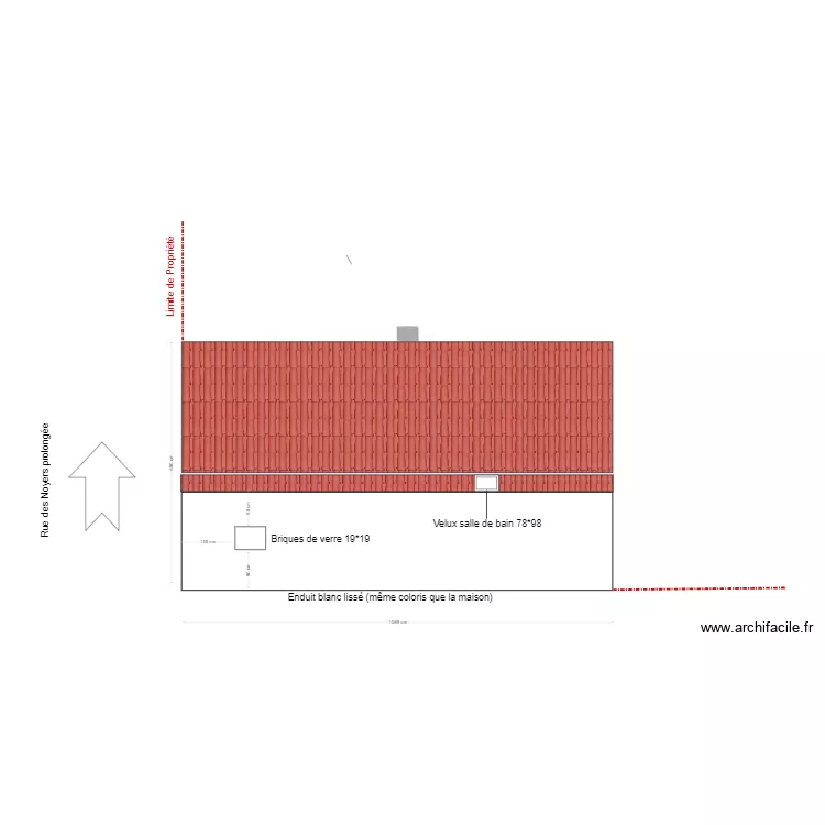 DP4 Facade Nord. Plan de 
