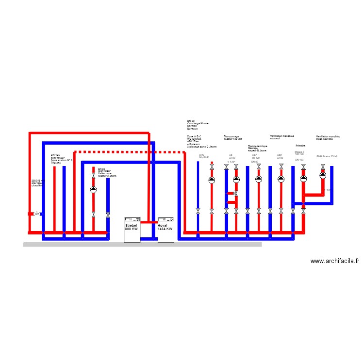 AGC . Plan de 8 pièces et 9 m2