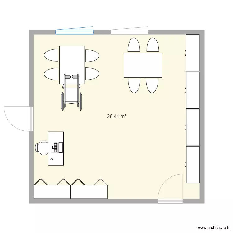 Salle Art m&eacute;diation. Plan de 
