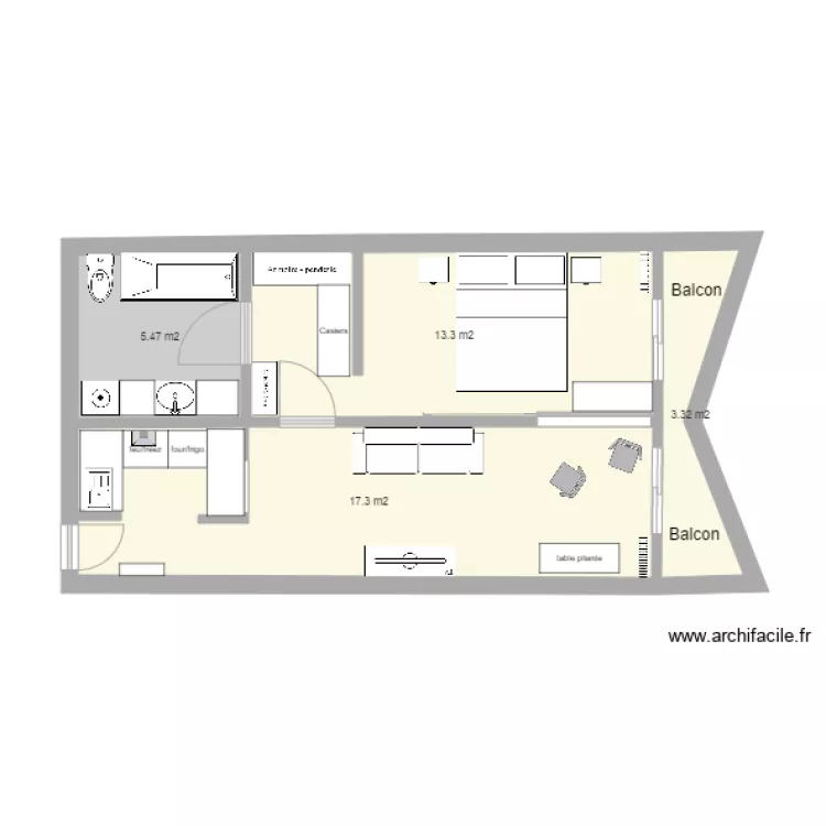 Appart paris. Plan de 