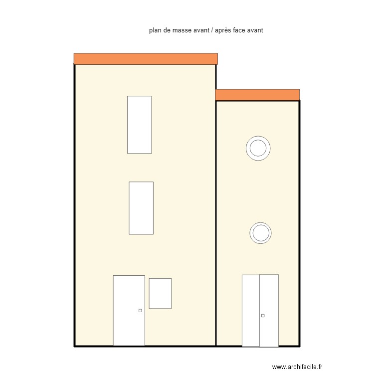 plan de masse avant apres face avant. Plan de 0 pièce et 0 m2