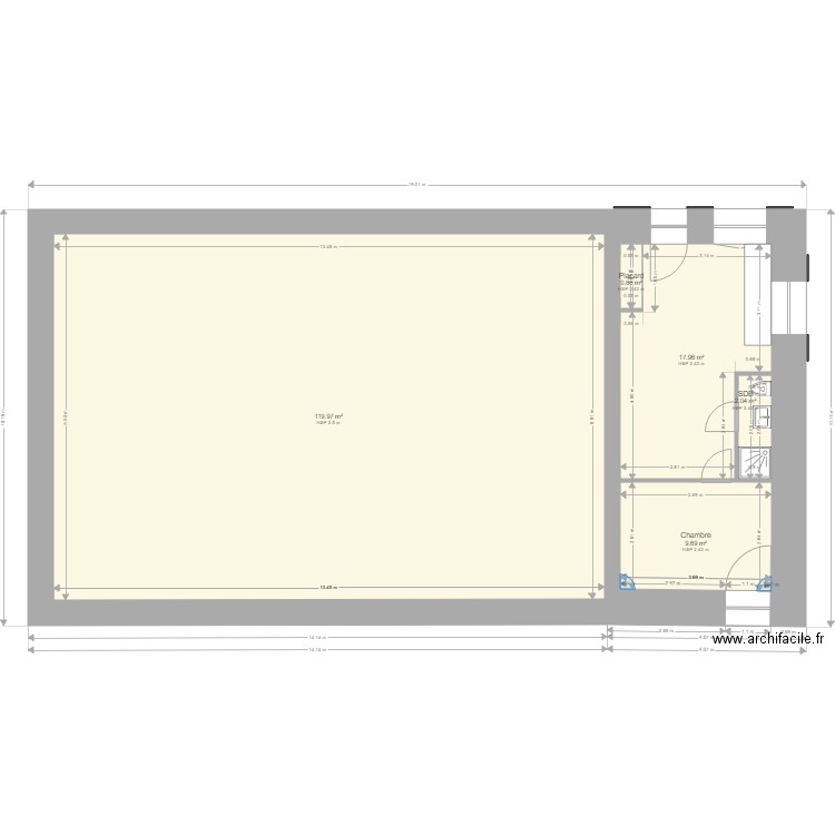 Studio. Plan de 0 pièce et 0 m2