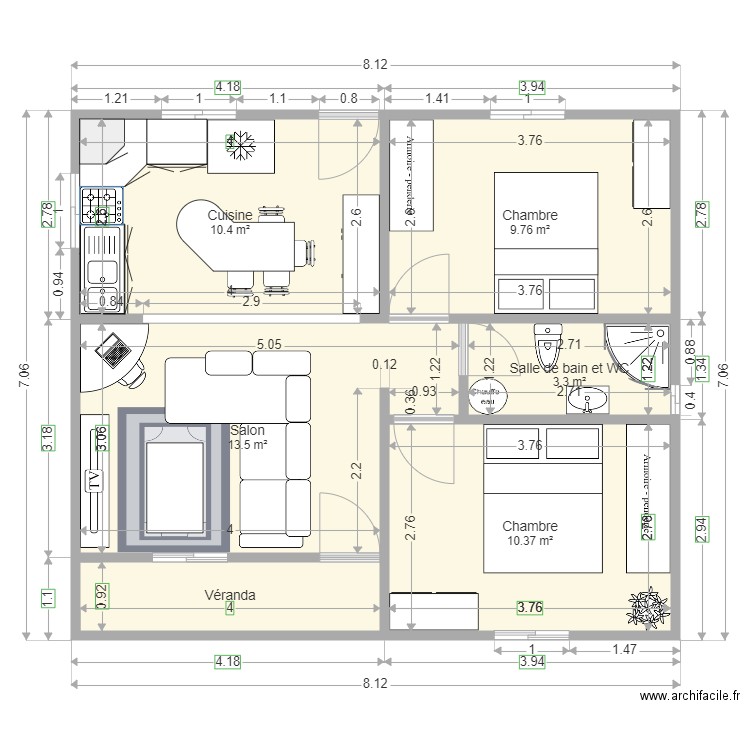 projet chantier pnr. Plan de 0 pièce et 0 m2