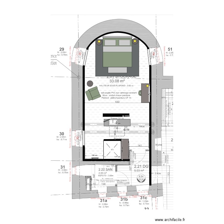 Chambre 9 C. Plan de 0 pièce et 0 m2