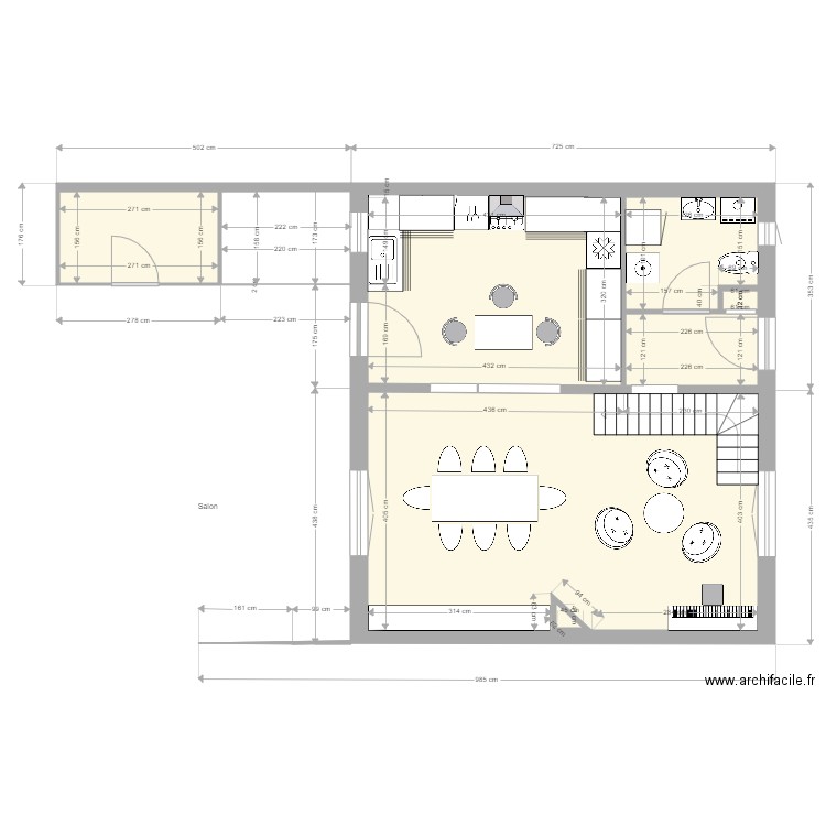 MAISON HELENE ET PATRICK PLAN 2. Plan de 7 pièces et 52 m2