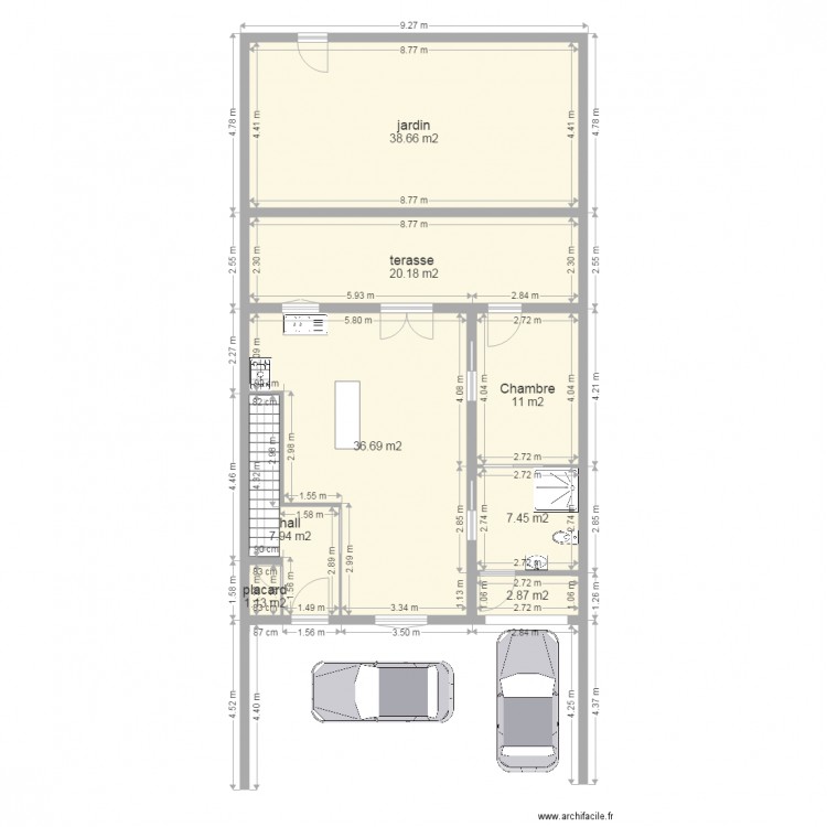 plan RDC projet 21 zebidi. Plan de 0 pièce et 0 m2