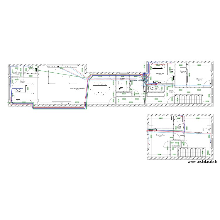 Plan Sanitaire. Plan de 0 pièce et 0 m2