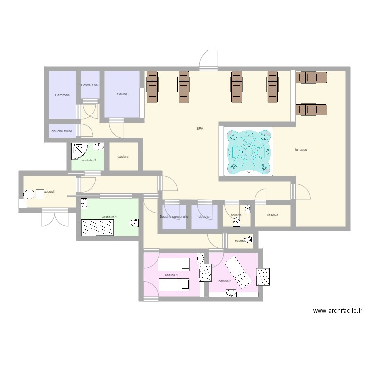 spa . Plan de 0 pièce et 0 m2