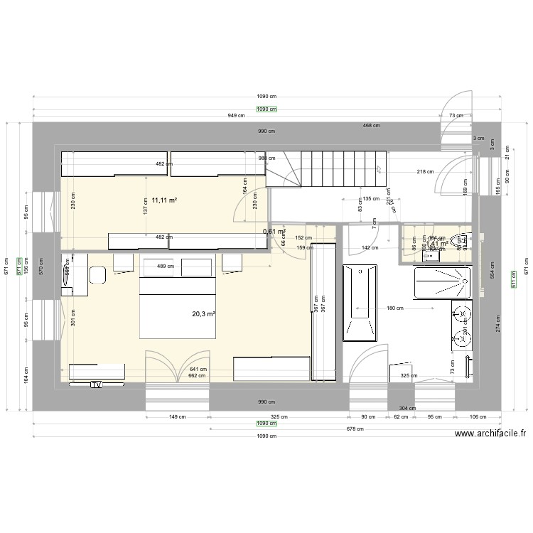 ANAIS BAT1 RDC V4 2022 11 18 v3. Plan de 4 pièces et 33 m2