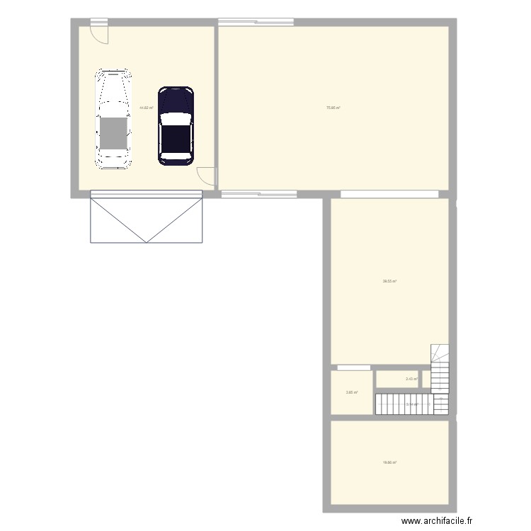 maison et extension. Plan de 0 pièce et 0 m2