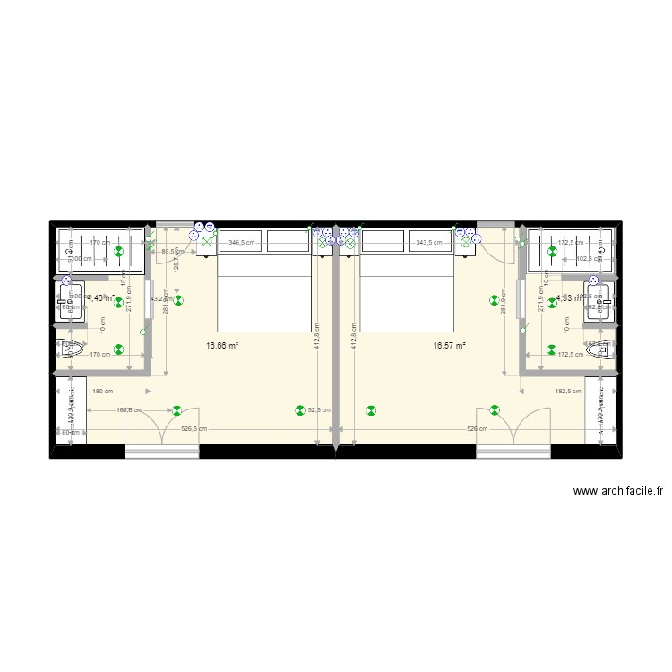 Hôtel Antibes - Points lumineux v2. Plan de 0 pièce et 0 m2