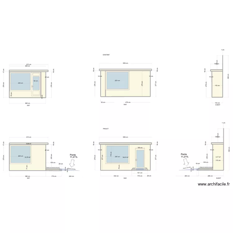 FACADE SALON2. Plan de FACADE SALON2. Plan de