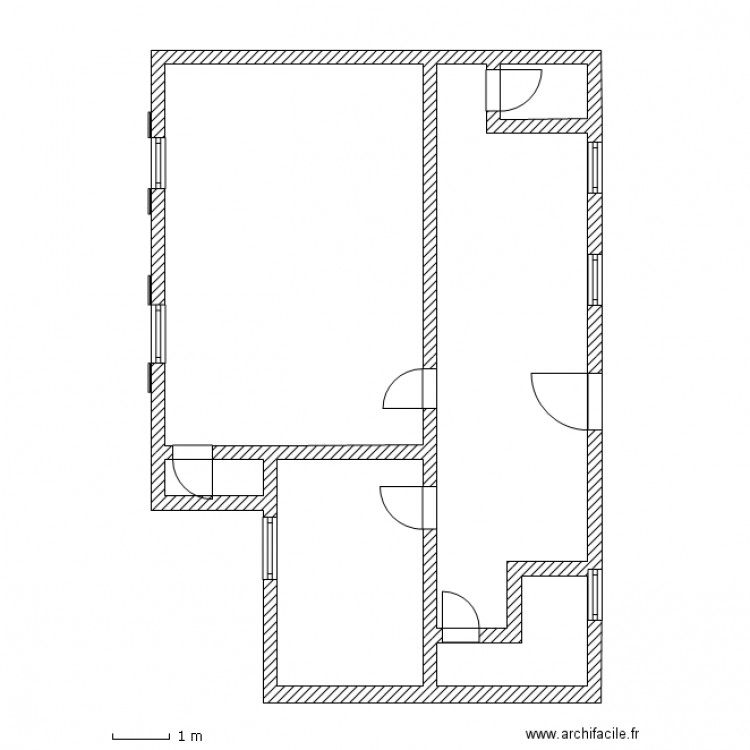 rez de chausse modifie. Plan de 0 pièce et 0 m2