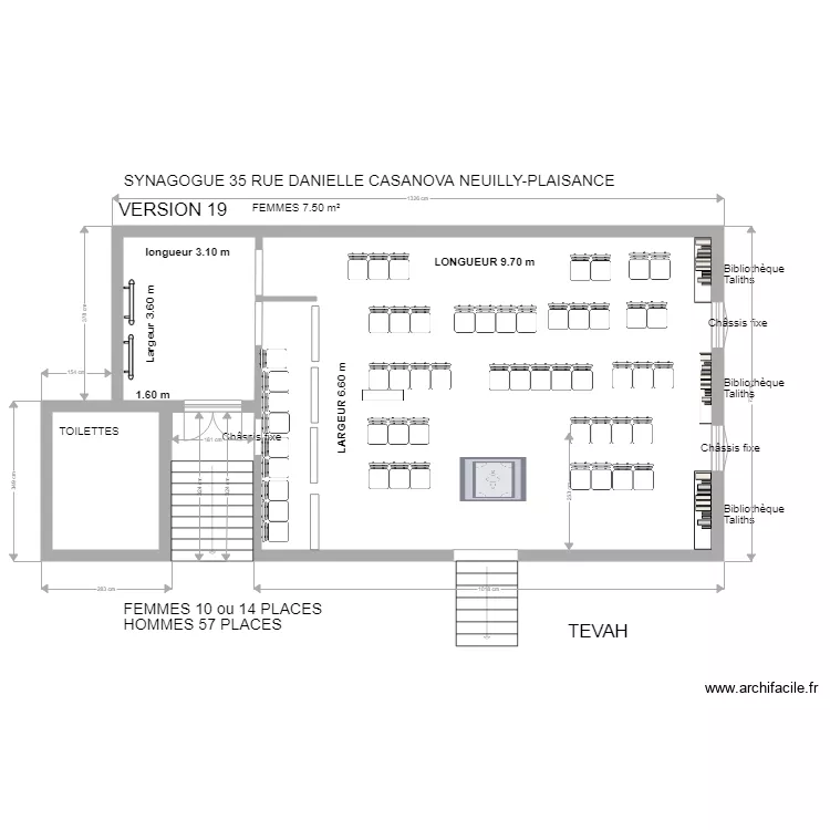 SYNAGOGUE VERSION CARRELAGE. Plan de 