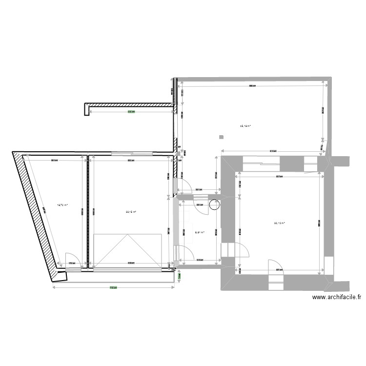 PROJET. Plan de 5 pièces et 139 m2