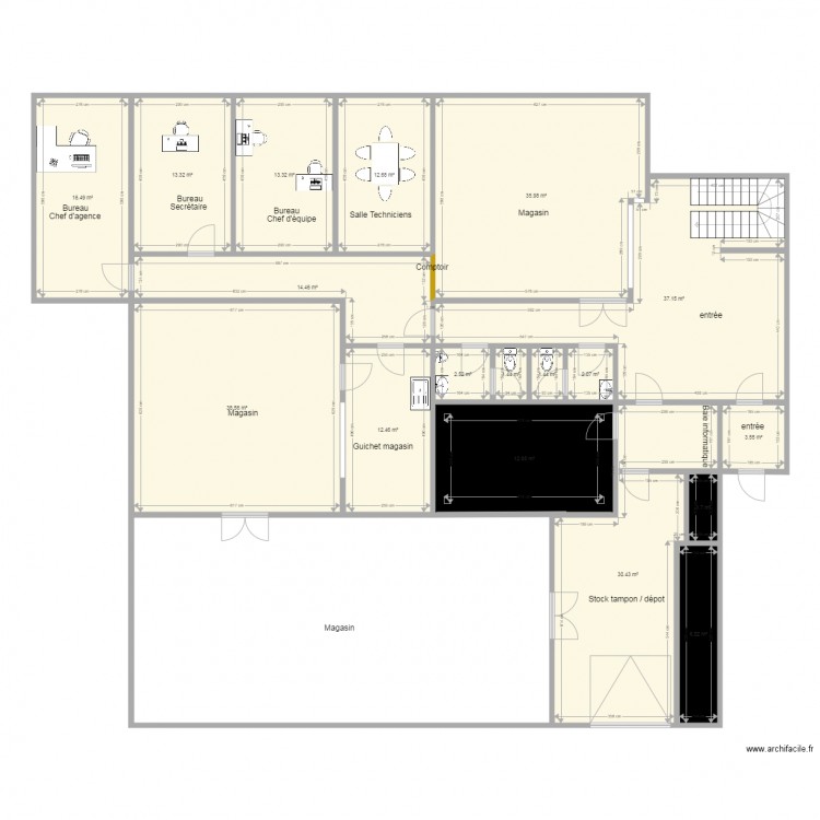 Agence Amiens V1. Plan de 0 pièce et 0 m2