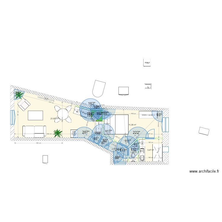 DAlembert Chambre et SDB v06. Plan de 0 pièce et 0 m2