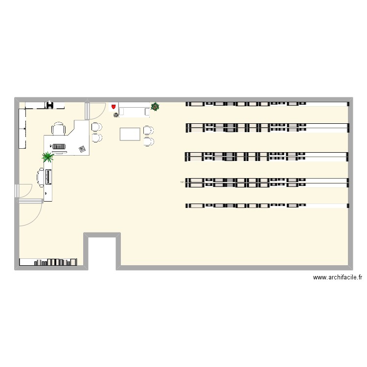 CADRAUTO. Plan de 1 pièce et 191 m2