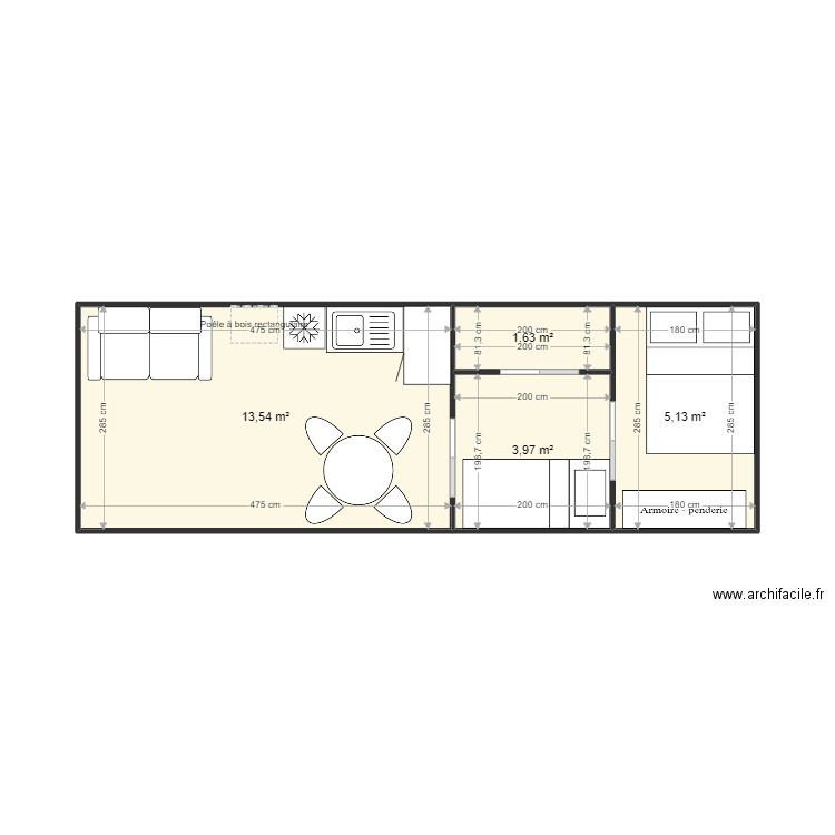 caravanne. Plan de 0 pièce et 0 m2