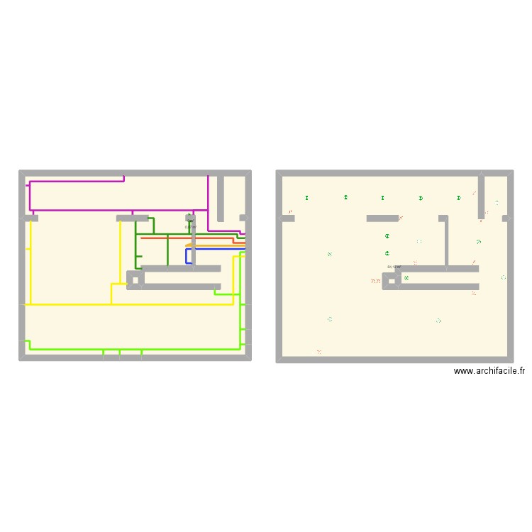 PLAN ELEC. Plan de 14 pièces et 171 m2