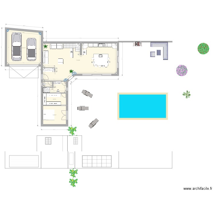 LE HAILLAN. Plan de 11 pièces et 186 m2