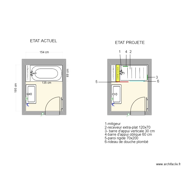 APA TOMASZEWSKI. Plan de 2 pièces et 6 m2