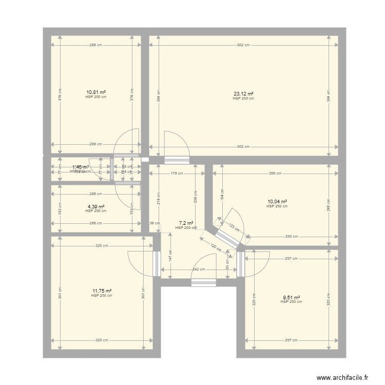 39 lamartine. Plan de 9 pièces et 79 m2