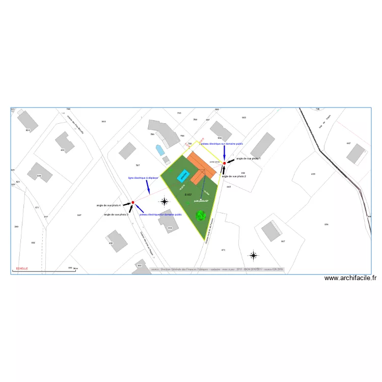PLAN DE MASSE electricit&eacute; 3. Plan de 