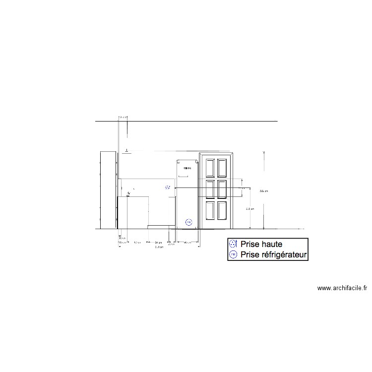 élévation frigo beaujolais. Plan de 0 pièce et 0 m2