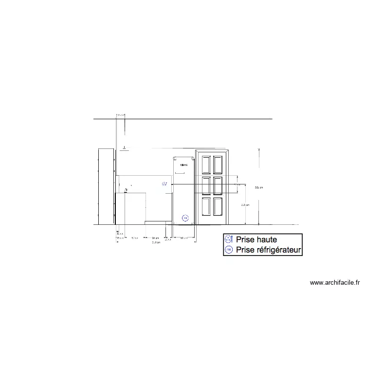 &eacute;l&eacute;vation frigo beaujolais. Plan de 