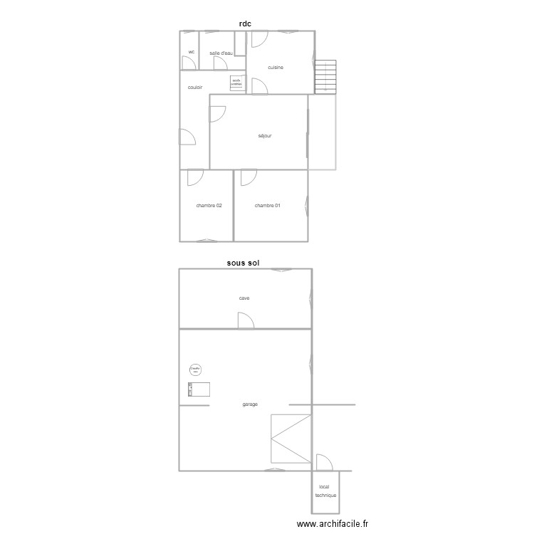 charie. Plan de 0 pièce et 0 m2