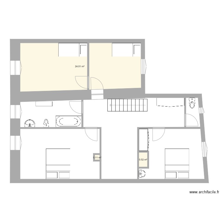 GRUI Etage 1 version origine. Plan de 0 pièce et 0 m2