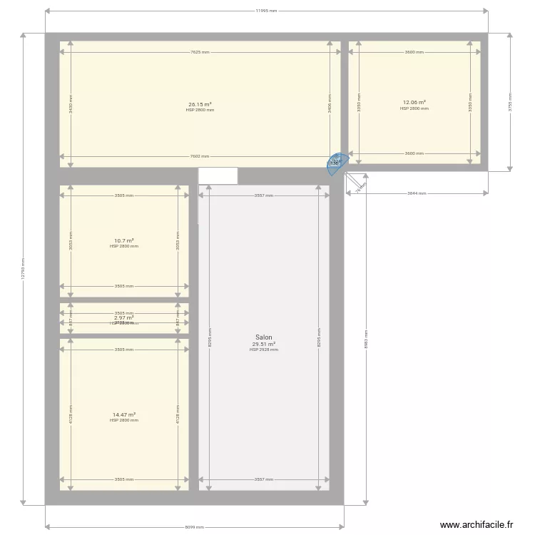 Maison en cours de mesurage . Plan de Maison en cours de mesurage . Plan de