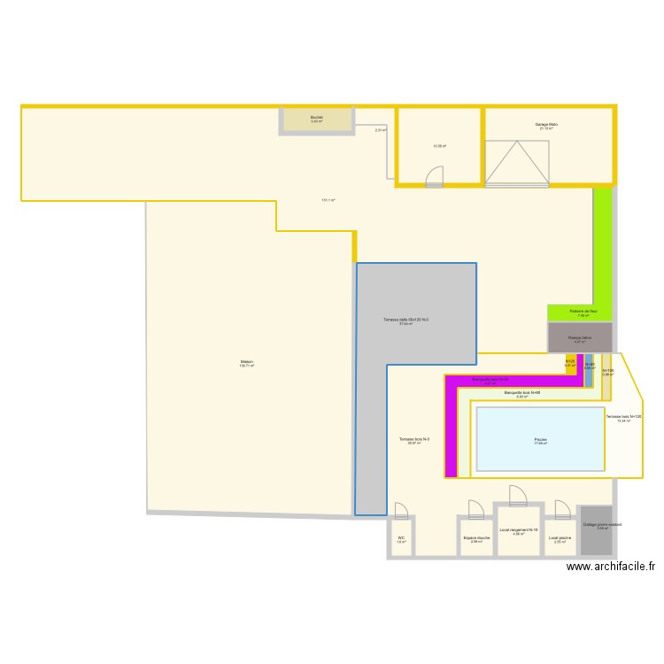 Plan V1 aménagement extérieur. Plan de 0 pièce et 0 m2